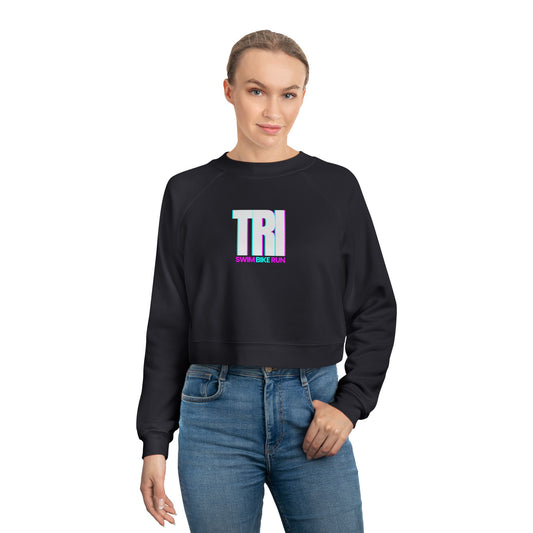 TRI Block - Women's Cropped Fleece Pullover