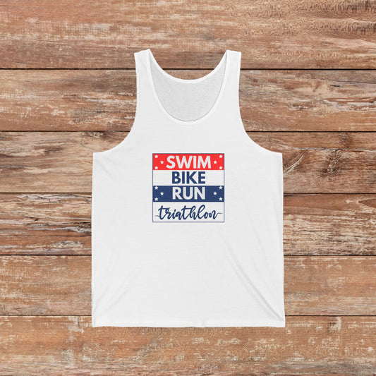 Red, White, & Blue - Unisex Jersey Tank