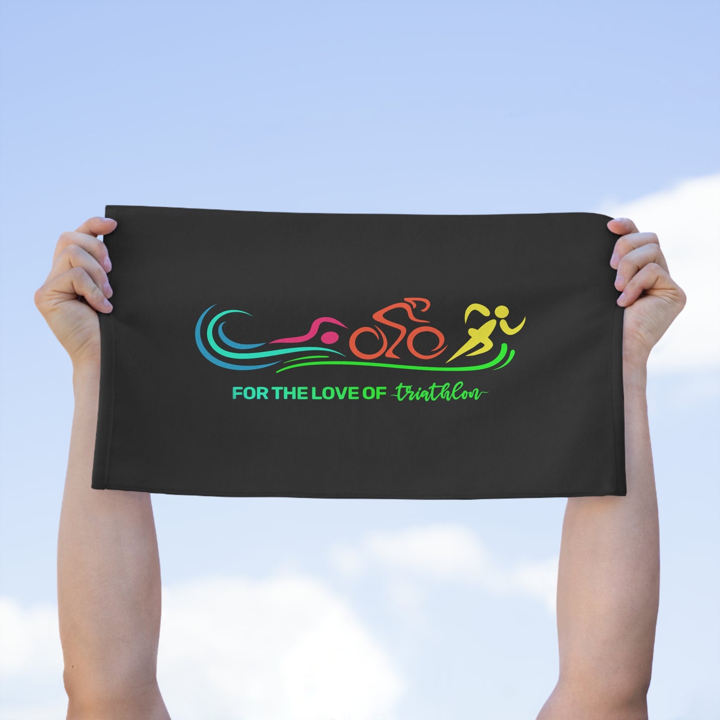 Swim, Bike, Run - The Tri Life I Love Rally Towel