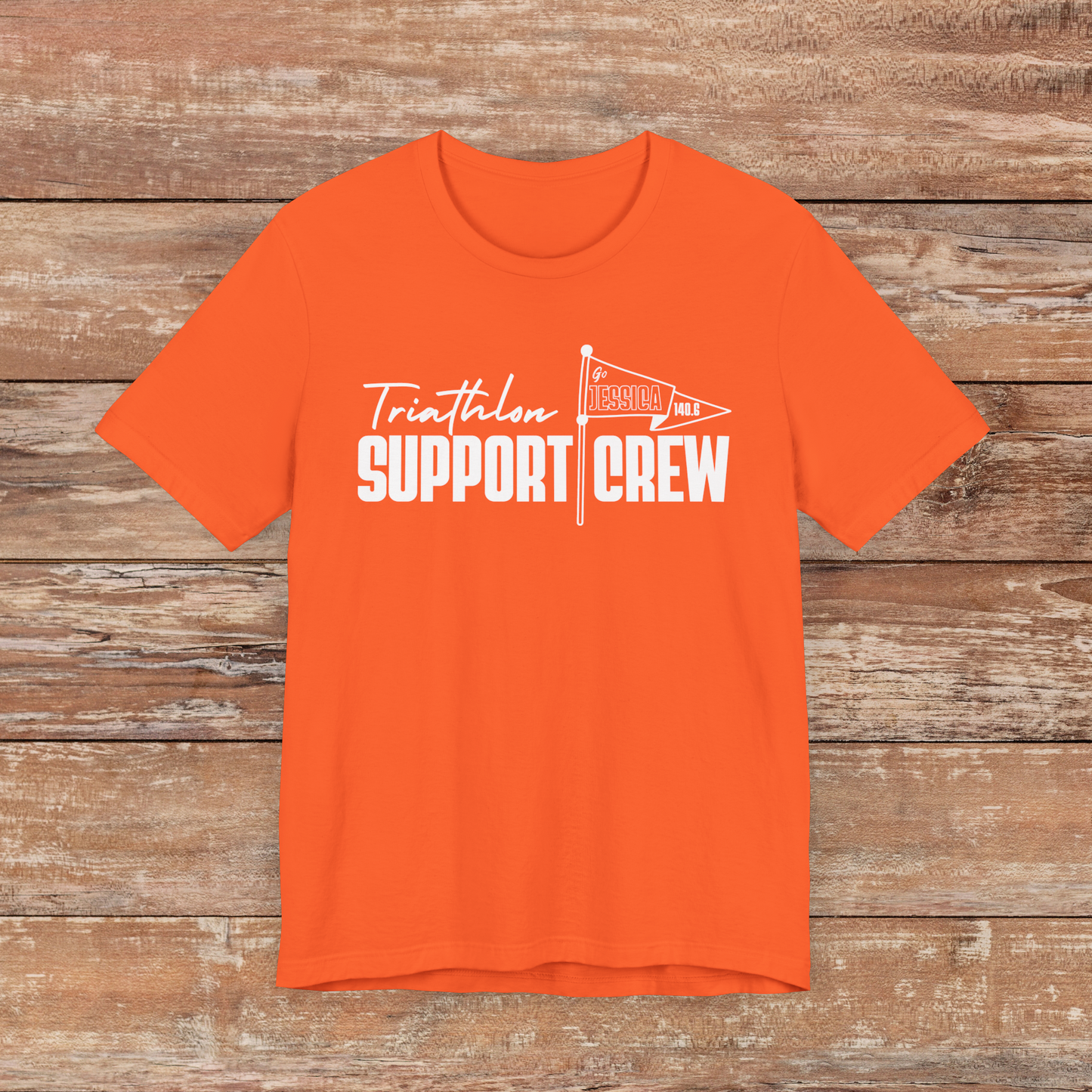 CUSTOM NAME - My SUPPORT CREW Tees for Spectators (6 colors)