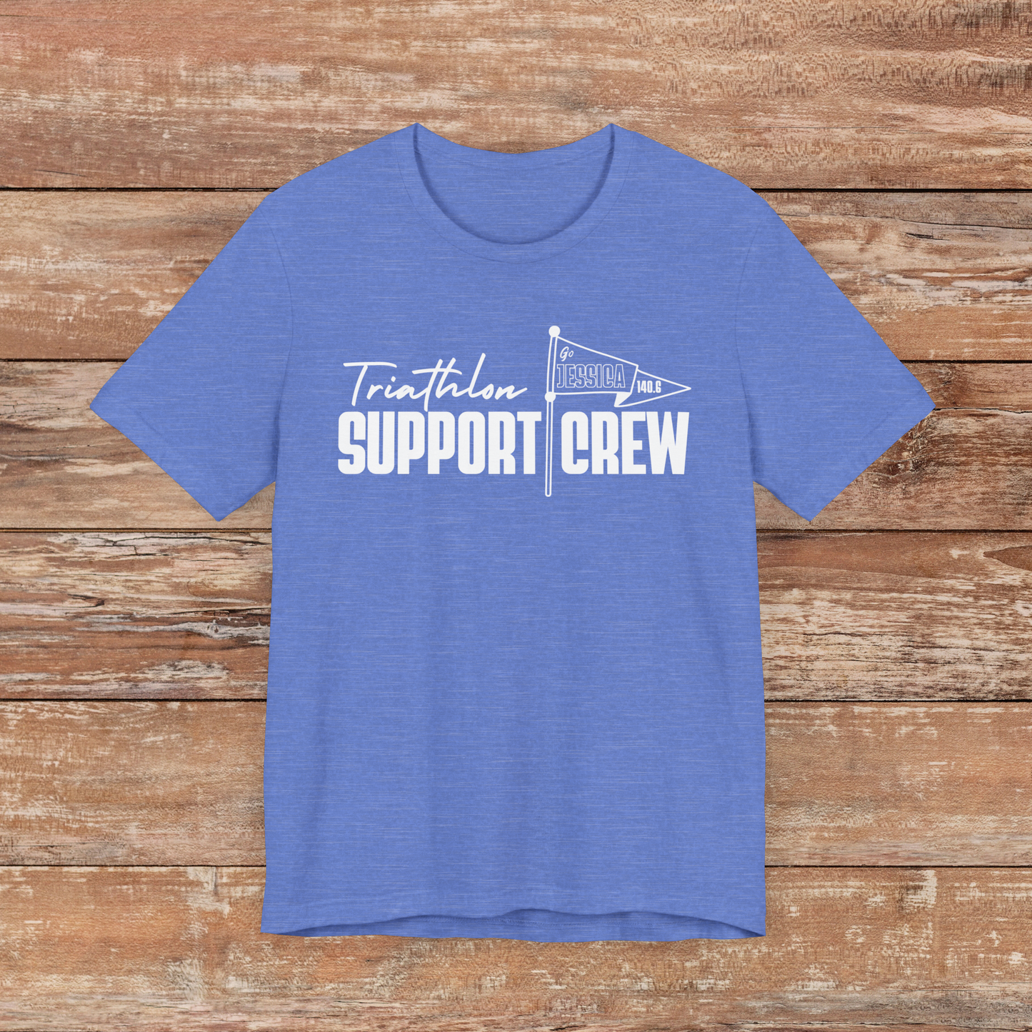 CUSTOM NAME - My SUPPORT CREW Tees for Spectators (6 colors)