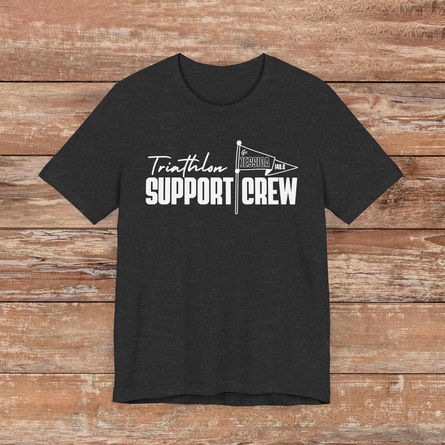 CUSTOM NAME - My SUPPORT CREW Tees for Spectators (6 colors)