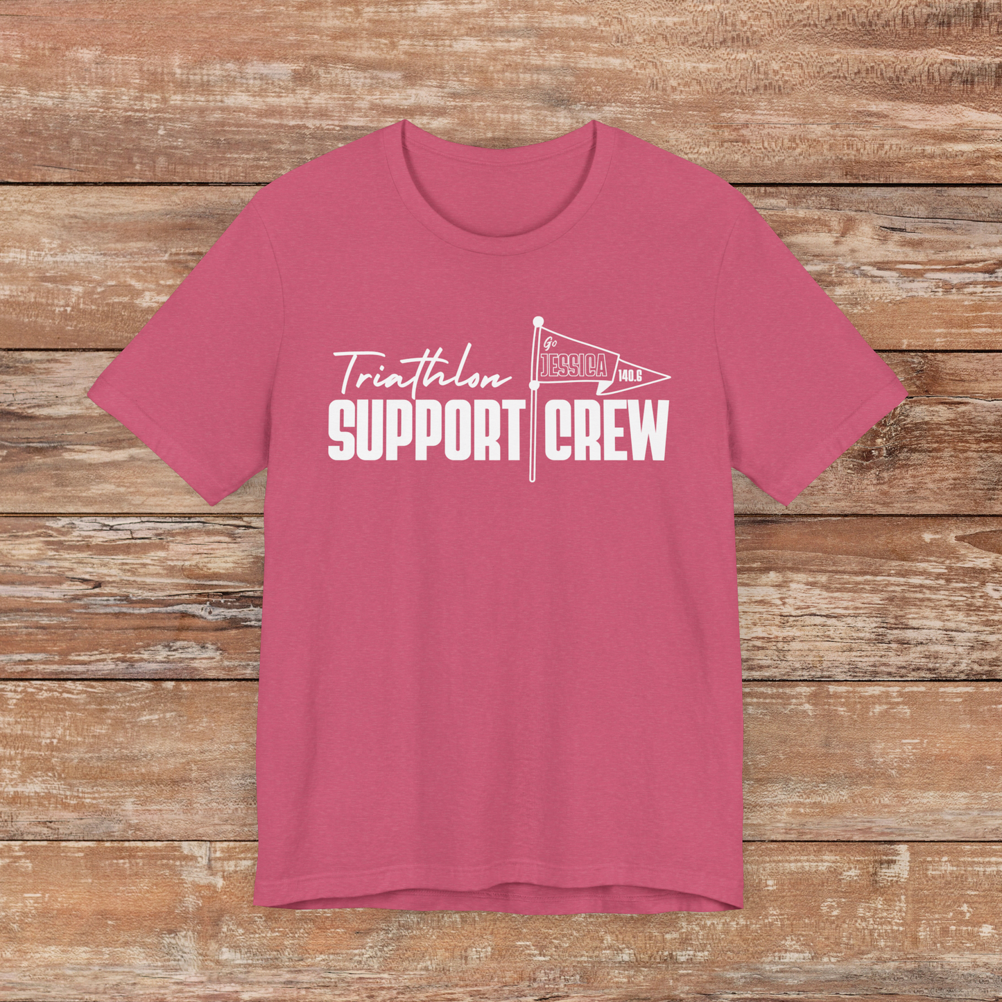 CUSTOM NAME - My SUPPORT CREW Tees for Spectators (6 colors)